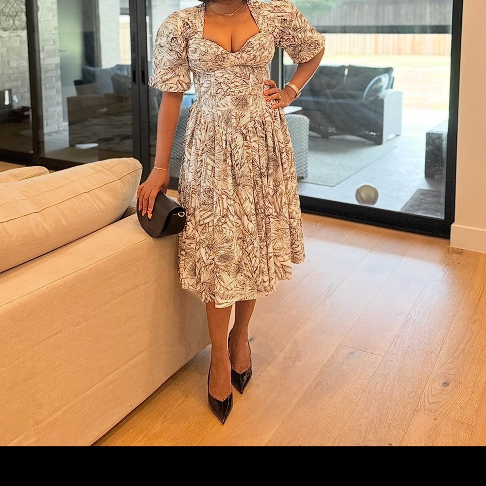 Elegant Floral Print Dress